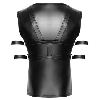 Svenjoyment - �rmelloses Netzshirt mit Brustharness