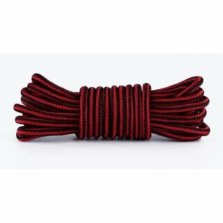 Schnrsenkel - runde - 120 cm  schwarz/rot