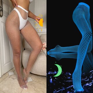 Netzstrumpfhose - Glow in the dark