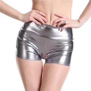 Hot Pants -  Metallic silbergrau L