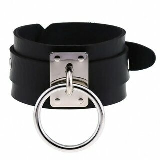 Armband - Platte mit Ring silber