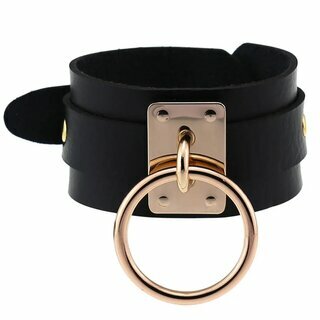 Armband - Platte mit Ring silber