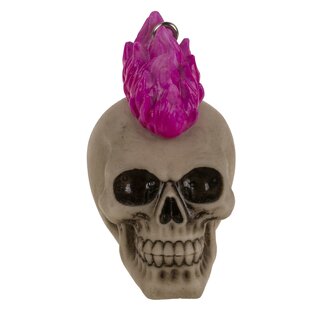 Schlsselanhnger - Totenkopf Punk grn