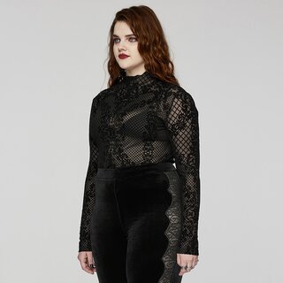 Punk Rave - Gothic Mesh Top 4XL-5XL