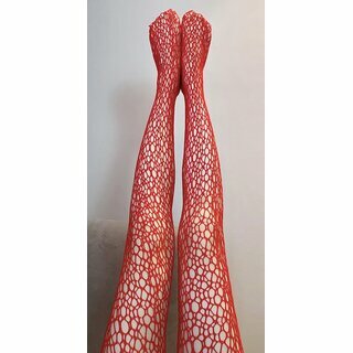 Netzstrumpfhose - Cells rot