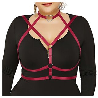 Harness  - Brustharness - Heart neon grn