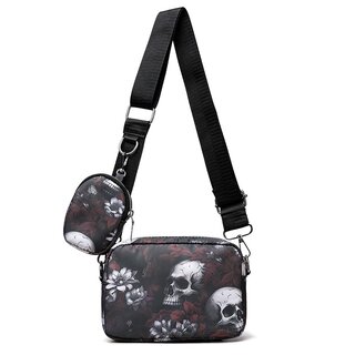 Tasche -  Flowers and Skulls