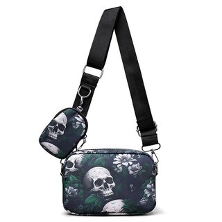 Tasche -  Flowers and Skulls