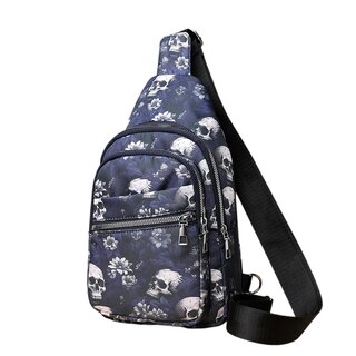 Tasche -  Flowers and Skulls III