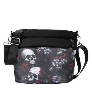 Tasche -  Flowers and Skulls IV