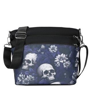 Tasche -  Flowers and Skulls IV