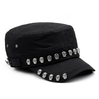 Cap mit Totenkopfnieten