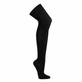 Overknees dunkelgr�n/schwarz