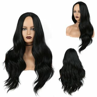 Percke  - lang lila - schwarzer Ansatz