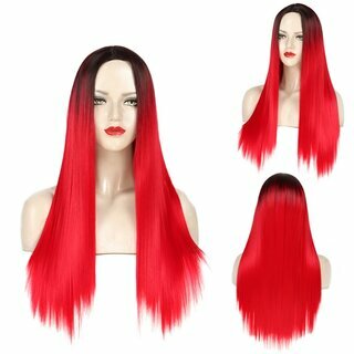 Percke  - lang lila - schwarzer Ansatz