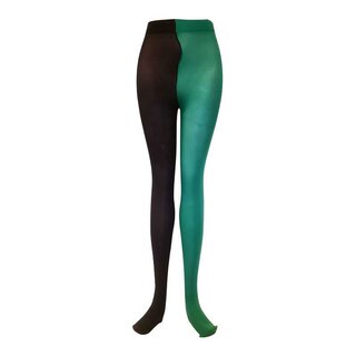Strumpfhose - 2 Beine 2 Farben schwarz/grn