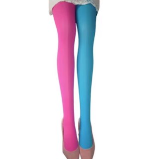 Strumpfhose - 2 Beine 2 Farben schwarz/gr�n