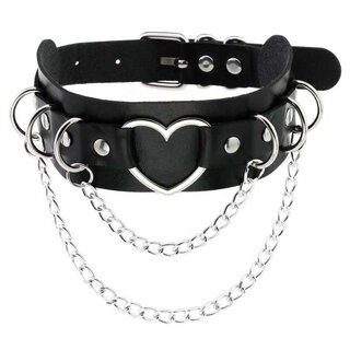 Halsband - Herz, D-Ringe und Ketten