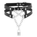 Halsband - Kette und Schloss