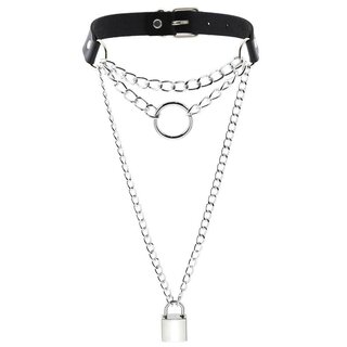 Halsband - Ketten, Ring und Schloss