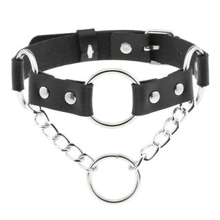 Halsband - 2 Ringe und Kette