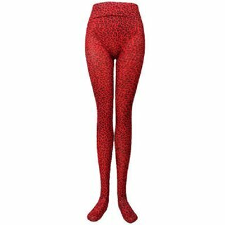 Strumpfhose - Leopard orange