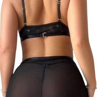 Dessous-Set mit langem Chiffonrock - 4-teilig