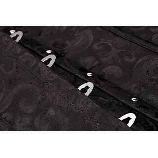 Unterbrustkorsage - Brokat - schwarz S