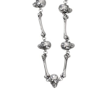 etNox - Edelstahlkette - Skull �n� Bones 45 cm