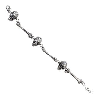 etNox - Edelstahlarmband - Skull n Bones