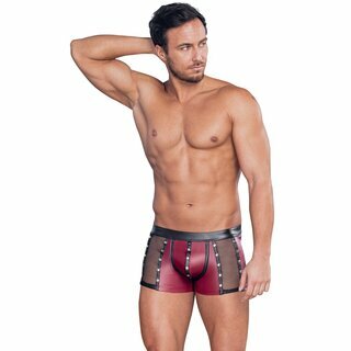 NEK - Short - schwarz/rot mit Nieten