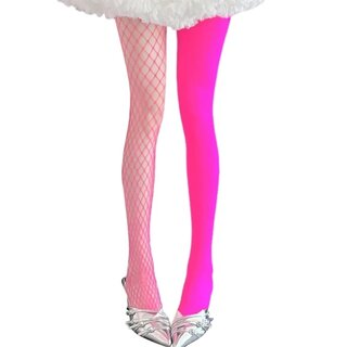 Strumpfhose - half net, half doch