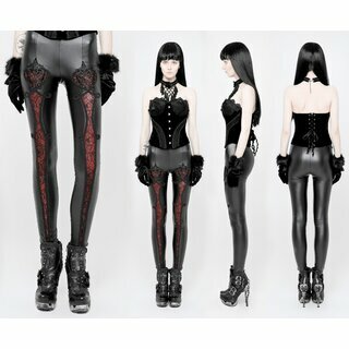 Punk Rave - Red Soiree Leggings - schwarz/rot S
