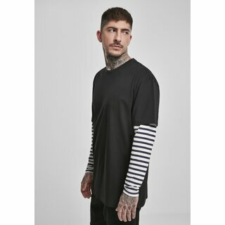 Urban Classics - Oversized Double Layer Striped LS Tee