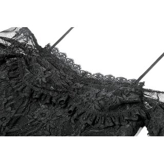 Dark in Love - Romantic gothic lace high-low dress