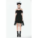 Dark in Love - Romantic gothic lace high-low dress