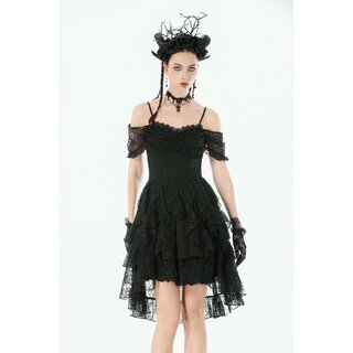 Dark in Love - Romantic gothic lace high-low dress 2XL