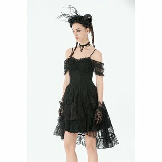 Dark in Love - Romantic gothic lace high-low dress 2XL