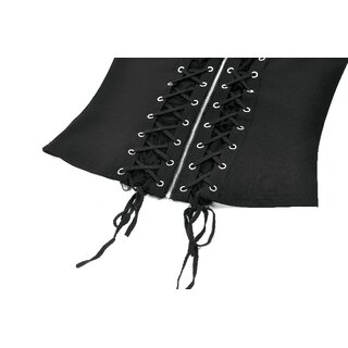 Dark in Love - Distressed Lace-up Top