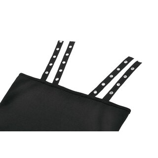 Dark in Love - Distressed Lace-up Top