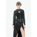 Dark in Love - Distressed Lace-up Top