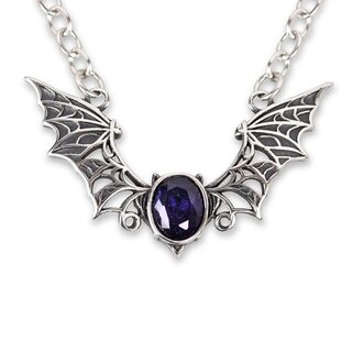 etNox - Edelstahlkette - Bat mit Stein