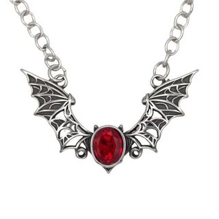 etNox - Edelstahlkette - Bat mit Stein