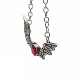 etNox - Edelstahlkette - Bat mit Stein