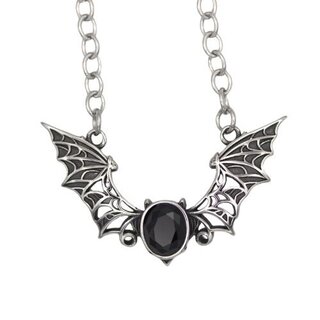 etNox - Edelstahlkette - Bat mit Stein