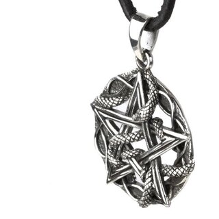 etNox - Edelstahlanh�nger - Schlangen-Pentagramm