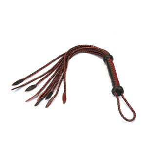 Liebe Seele - Lederpeitsche - Cat O Nine Tails  weinrot