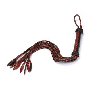 Liebe Seele - Lederpeitsche - Cat O Nine Tails  weinrot