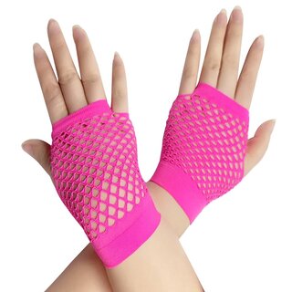Netzhandschuhe - kurz rosa