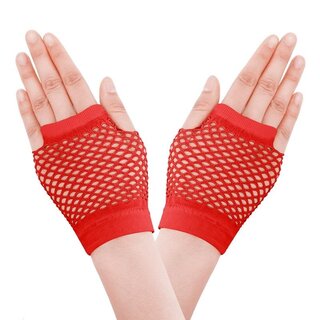 Netzhandschuhe - kurz hellblau